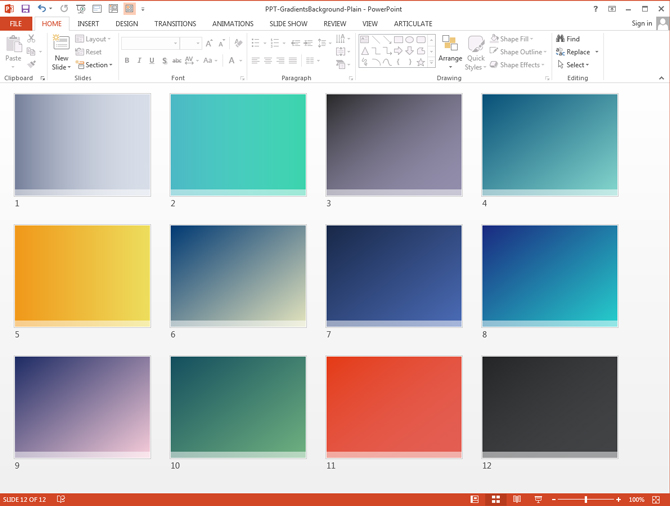 PowerPoint Templates: Gradient Backgrounds