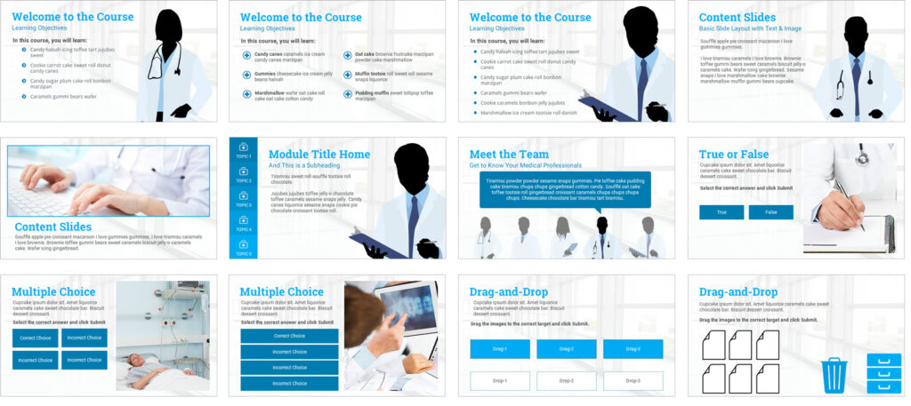 Storyline 360: Medical-Theme E-Learning Template